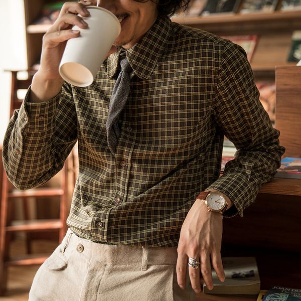 

soarin small plaid casual for men business suit slim inch shirt