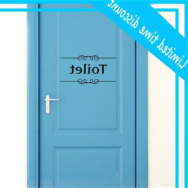 

diy home wall sticker decals door bathroom wc simple seat removable decor vinyl pvc