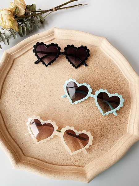 

2020 heart kids fashion baby new love plastic pink sun glasses girls boys uv400 sunglasses okulry oculos