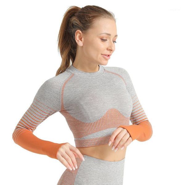 

running jerseys women yoga set seamless gym sport shirt sportswear fitness legging workout t-shirt1, Black;blue