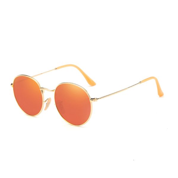

round sunglasses designer fashion sun metal glasses polarized coating mirror sunglass christmas gift wd3447-3, White;black