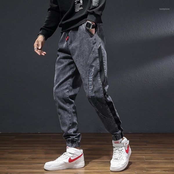 

loose jeans men's autumn and winter new korean fashion casual harlan tooling pants1, Blue