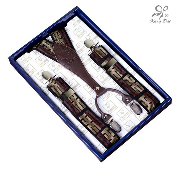 

kangdai adjustable suspenders galluses with y back and strong-clips casual formal bretelles for male and female,suspenders a-1, Black;white