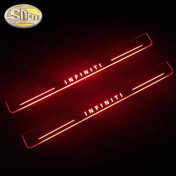 

sncn waterproof acrylic moving led welcome pedal car scuff plate pedal door sill for infiniti qx80 2013 - 2020 2020