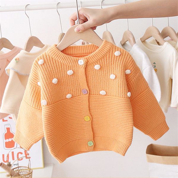 

baby girl clothes sweater 2020 the new autumn girls knitted jacket single breasted cardigan sweet and cute baby girl clothes q1103, Blue;gray