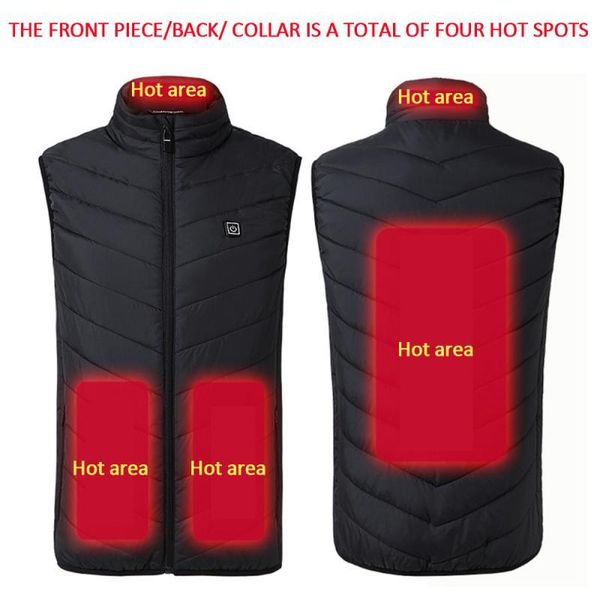 

electric usb jacketthermal coats body warmer men women heating jacket coat clothing camping skiing hiking warm pad heated vest, Gray;blue