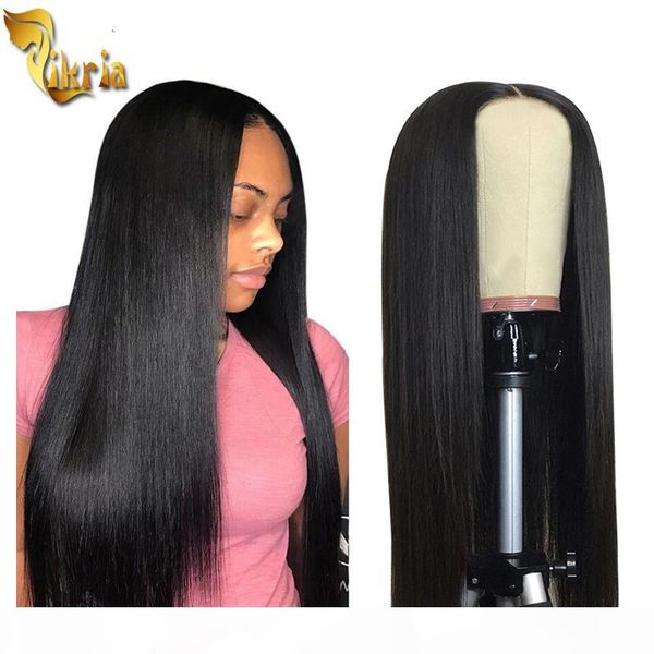 

natural straight 360 lace wig pre plucked natural hairline with baby hair 100% unprocessed brazilian remy hair for black women, Black;brown