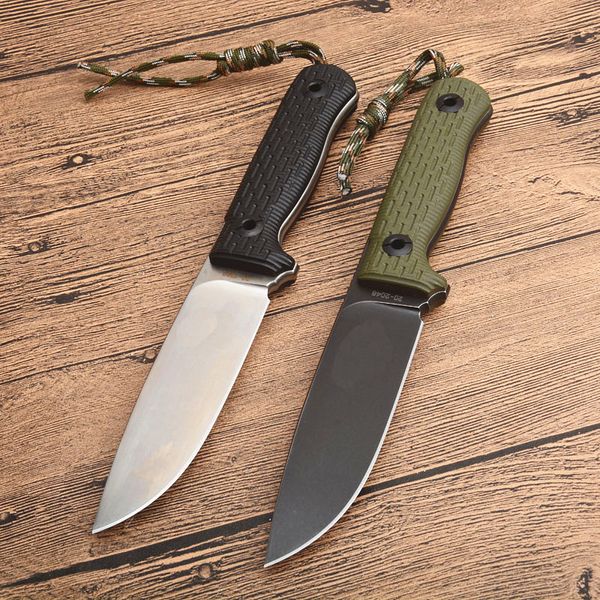 Sonderangebot Outdoor Survival Gerades Messer D2 Stone Wash Drop Point Klinge Full Tang G10 Griff mit ABS K Scheide