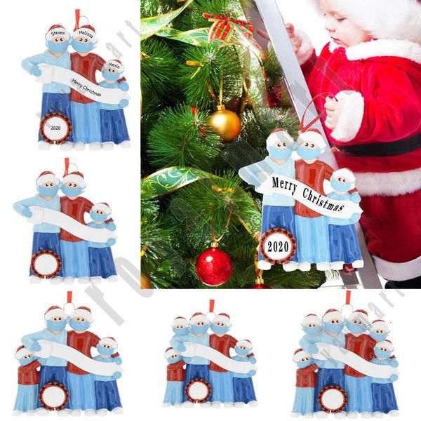 

christmas pvc greetings pendant christmas ornament decoration diy name family of 6 resin christmas decors pandemic ing