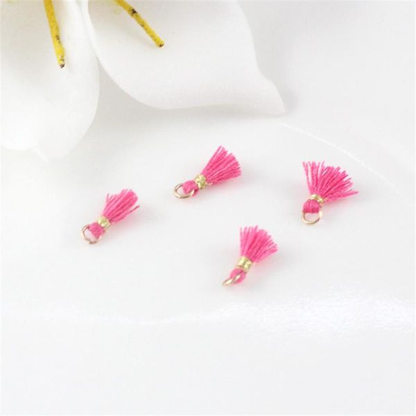 

30pcs 1cm cotton thread mini metal hanging ring tassel trim pendant diy craft arts jewelry earrings decor materials fringe trim h jllfzc