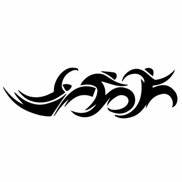 

17.8cm*5.2cm creative fashion personality triathlon funny car sticker s2-0038