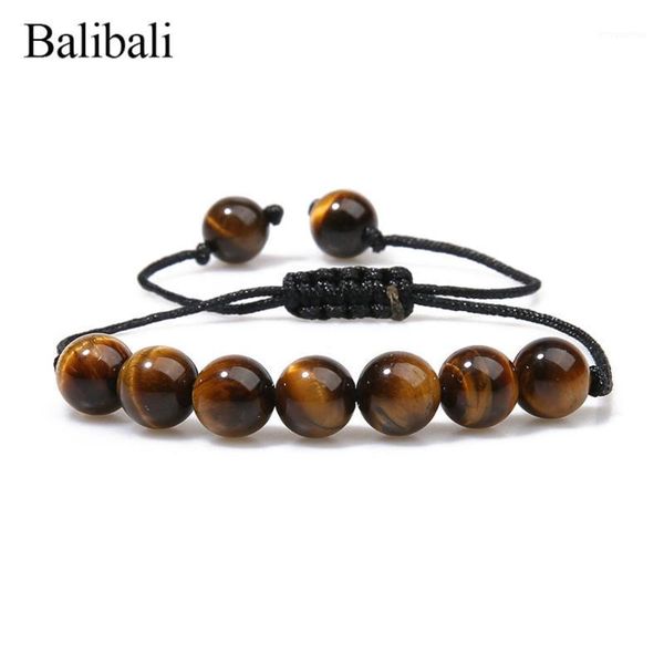 

balibali women vintage bracelet maxi natural stone beaded bracelets adjustable rope chain charm bangles decor erkek bileklik1, Golden;silver