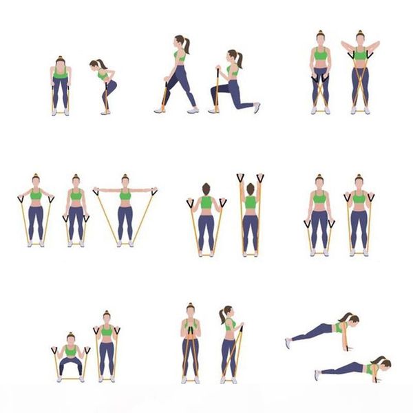 

qualitybody building keep fit control weight expansion rubber tubing pull on rope fitness elastic band yoga resistance bands