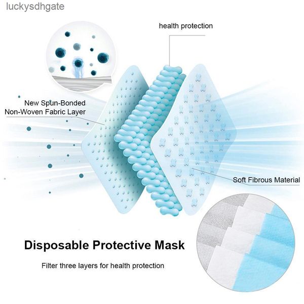 

pcs 200 face disposable thick dhl 3-layer masks with use comfortable dust-proof m 7m1n