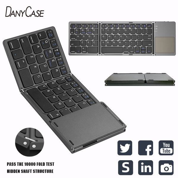 

mini folding keyboard touchpad bluetooth-compatible 3.0 foldable wireless keypad for windowsandroidios tablet ipad phonehello