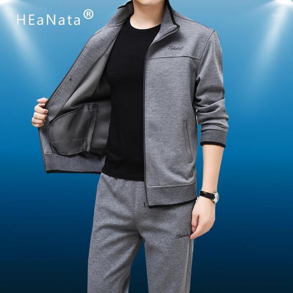

running sets tracksuits men sweatshirt sporting spring autumn cardigan jacket + pants sport clothing men's track suit sportswear1, Black;blue