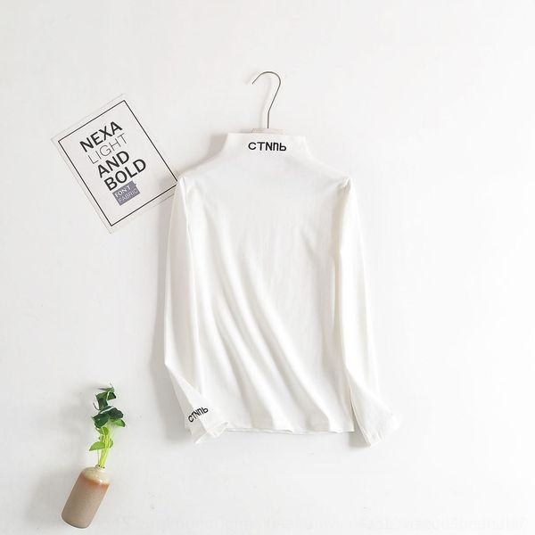 

dbhrn половина высокого воротника баз внутренней tand западной осень зима рубашка new top с длинными рукавами футболка среднего размера высо, Black