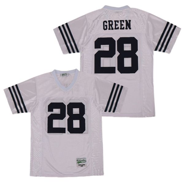 Erkekler Lisesi 28 Darrell Green Houston Jones Futbol Jersey Pure Pamuk Uzak Renk Beyaz Nefes Alabası Nakış ve Ed En Kalite