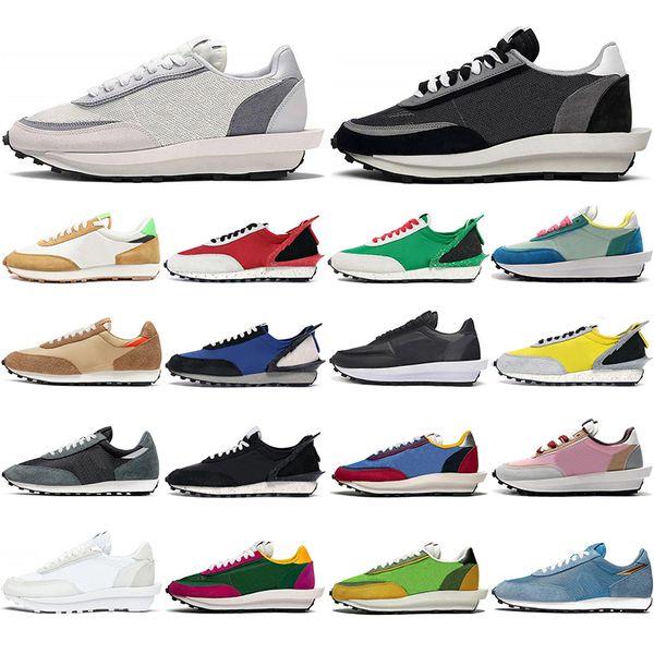 

wholesale women mens ldv waffle fahsion mesh platform running shoes black white varsity blue mens trainers outdoor casual sport sneakers