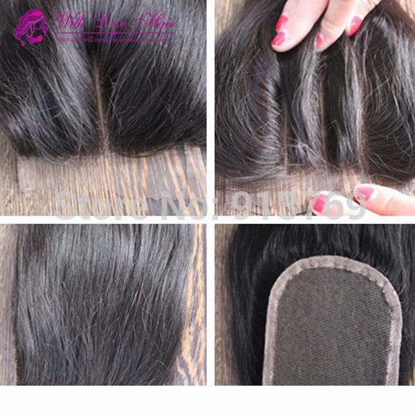 

unprocessed brazilian hair lace closure 3 way part 3.5x4 middle part lace closure bleached knot be dyed, Black;brown