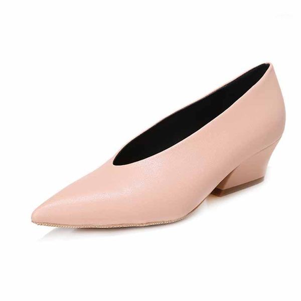 

nikali new women v-mouths ladies dress shoes for shoes daily casual elegant pumps mules mid heels pointed1, Black