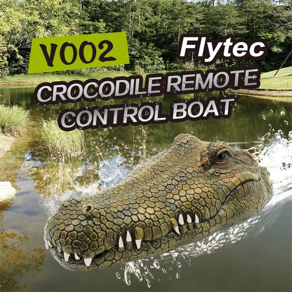 Flytec V002 V005 Simulation Krokodilkopf RC Boot 2,4G Fernbedienung Elektrische Spielzeug 15 km/h Geschwindigkeit Krokodil Kopf Parodie Spielzeug 201204