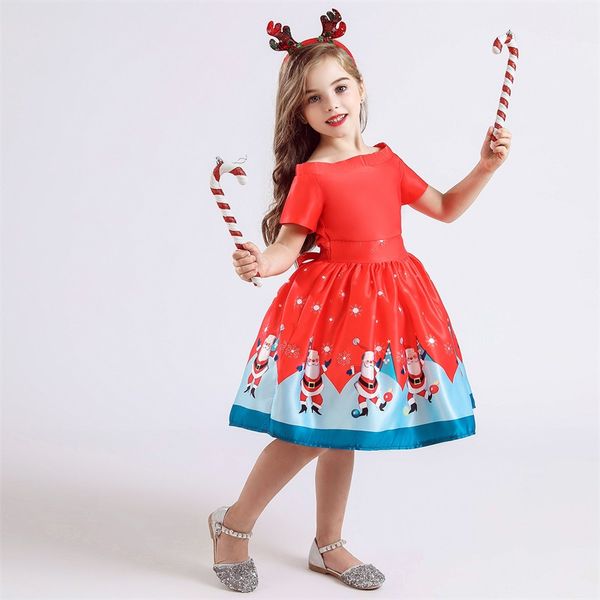 

baby girl clothes kids dresses for girls christmas clothing santa claus princess dress new year party children cosplay costume, Red;yellow
