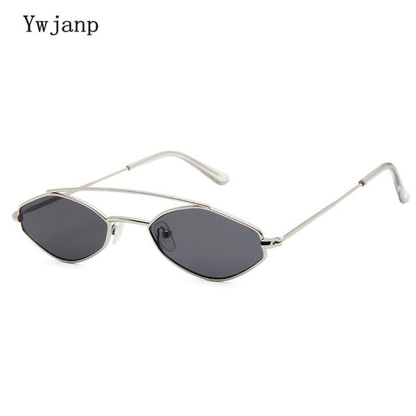 

sunglasses ywjanp 2021 polygonal women glasses lady luxury retro metal sun vintage mirror uv400, White;black