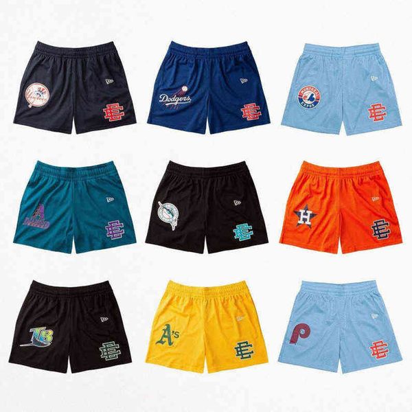 

eric emanuel ee basic short men's fitness shorts newyork city skyline beach sports pants basketball training street trend major leag sw, White;black