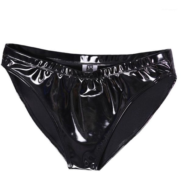 

women's panties plus size pvc latex shiny high waist g-string micro thong erotic lingerie pu smooth briefs thongs stage wear gay f1, Black;pink