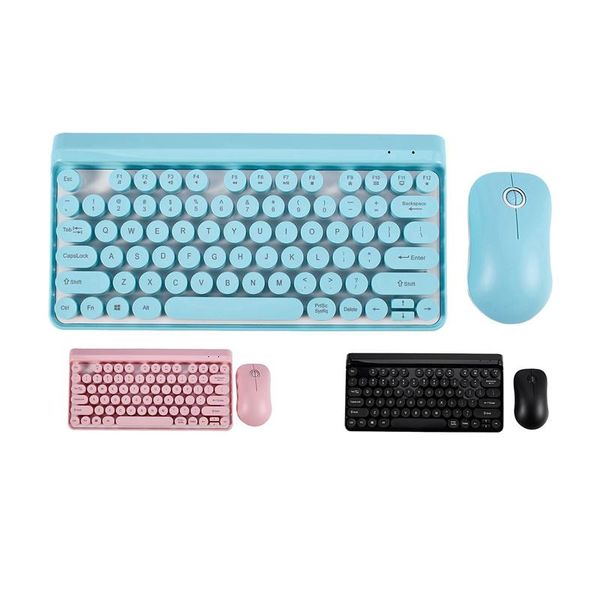 

2.4g wireless keyboard and mouse combination for pc, lap window xp 7/8 / 9- ergonomic round concave and convex keycap 2.4ghz