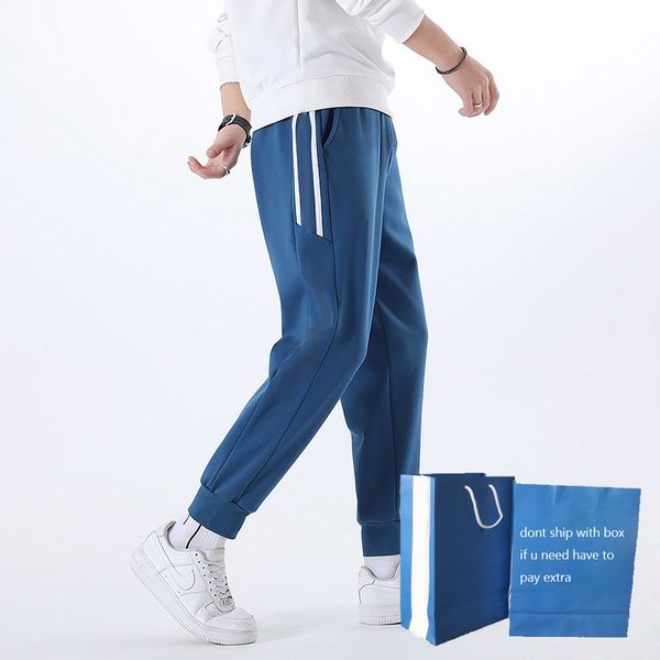 

fitness sport pants men women classic striped letter pattern running pants joggers trendy streetwear teenager sweatpants, Black