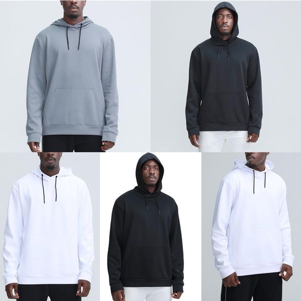 

winter autumn mens hoodie designer hoodies sweatshirts gym running pocket hooded men yoga align hoody lu long sleeve casual, Black
