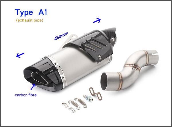 

racing universal motorcycle ak exhaust modified moto muffler pipe slip on full system for r6 2007 to 201