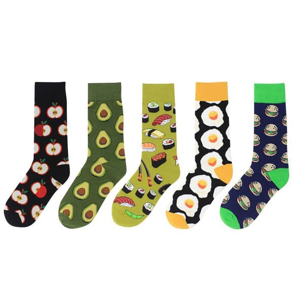 

new fashion men women socks casual cotton print middle stockings socks long tube cotton excellent quality sock meias, Black