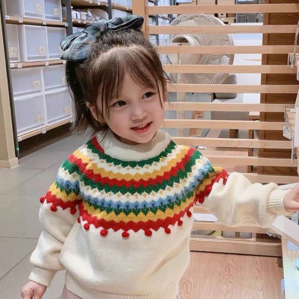 

and new pullover winter thickened autumn foreign sle children's wear baby's underpants t-shirt girls' sweater h56bkdfd, Blue