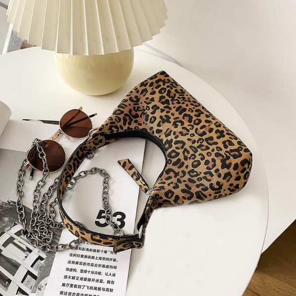 

fashion animal pattern messenger handbag women crescent chain pu leather totes shoulder crossbody bag