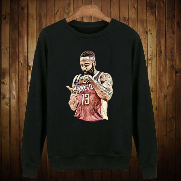 

new fan ge you winter autumn and thickened basketball sport plush crew neck sweater loose coat men's clothing, Gray