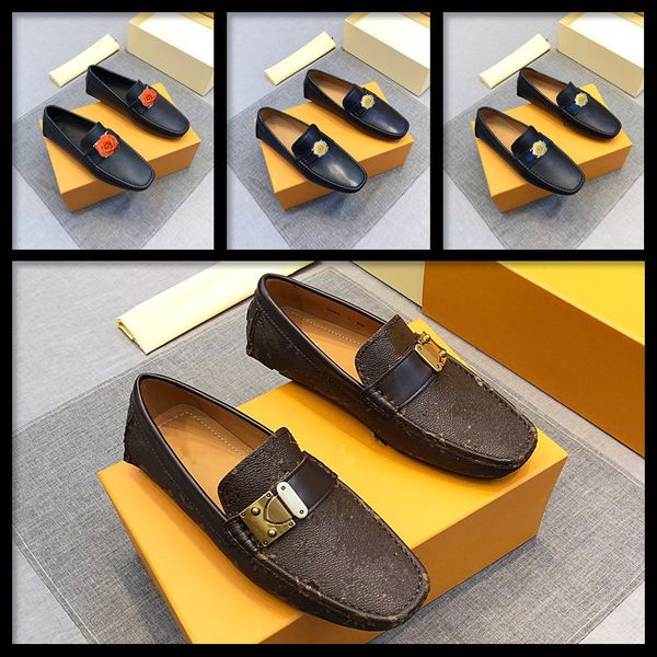 

genuine leather men shoes luxury g brand formal casual mens loafers moccasins soft breathable slip on walking boat shoes, Black