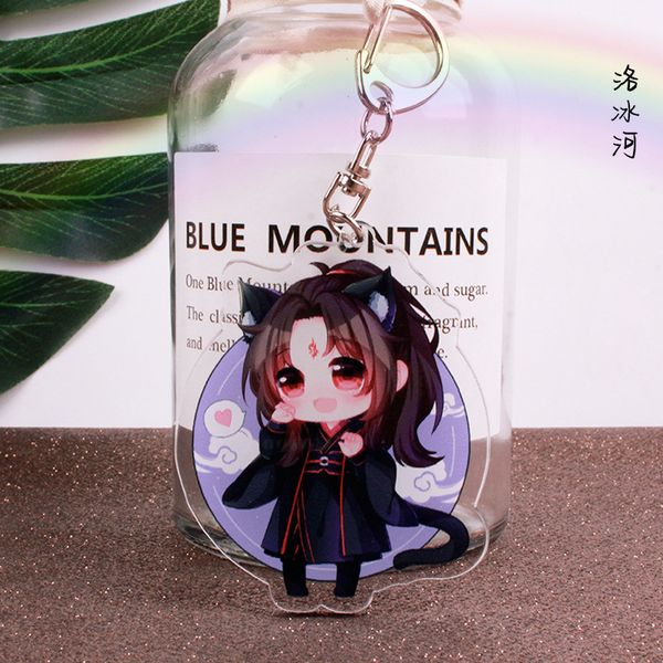 

animation acrylic double layer sand pendant slag anti shen qingqiu luo ice river key chain exhibition, Slivery;golden
