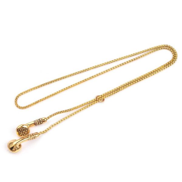

fashion attractive necklace hip hop fashion music headphones pendant necklace charming personality jewelry, Silver