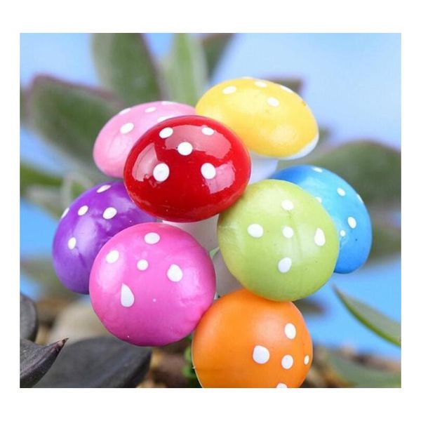 

7 colors 2cm 3cm fairy foam mushroom colorful garden miniature decorations artificial plants garden gnome cute mushroon