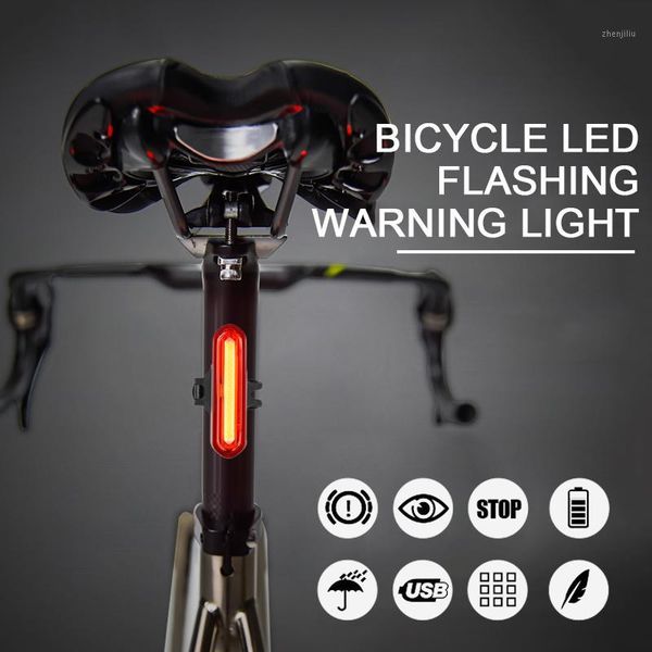 

bike lights mountain taillight light usb charging waterproof safety outdoor night riding day wolf star warning light1