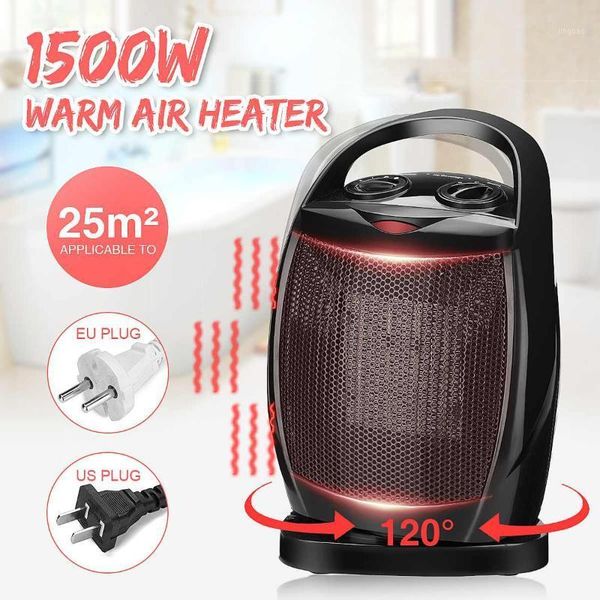 

home heaters adjustable 220v/110v 1500w electric warm air heater fan ptc ceramics rotation warmer thermostat office with handle safe1