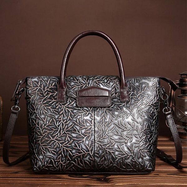 

real cowhide cross body bag embossed handbag for women designer travel shoulder messenger genuine leather tote bags