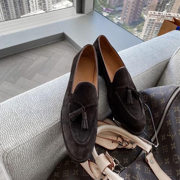 

daio ethan korean design autumn and winter leather leisure loafer shoes worn by lazy people