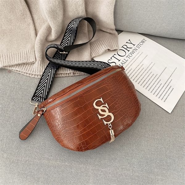 

waist leather crossbody trendy chest casual belt bag for women 2020 female bolsa c1023