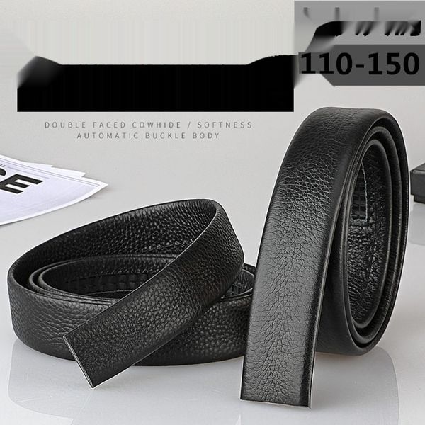 

men's automaticfirst layer pure cow strip lengthened large size 140150160cm litchi pattern hemming men's automaticfirst layer pure, Black;brown