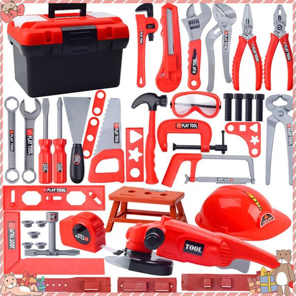 

children's toolbox set baby boy simulation repair tool drill screwdriver repair house toys brinquedos menino electric tools lj201009