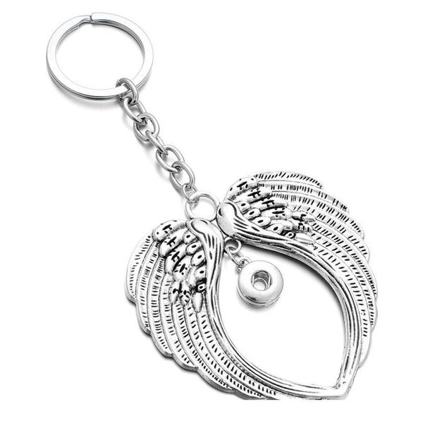 

new snap jewelry 12mm 18mm snap key chains for keyring women gifts girl wing keychain bag penda qylwdj